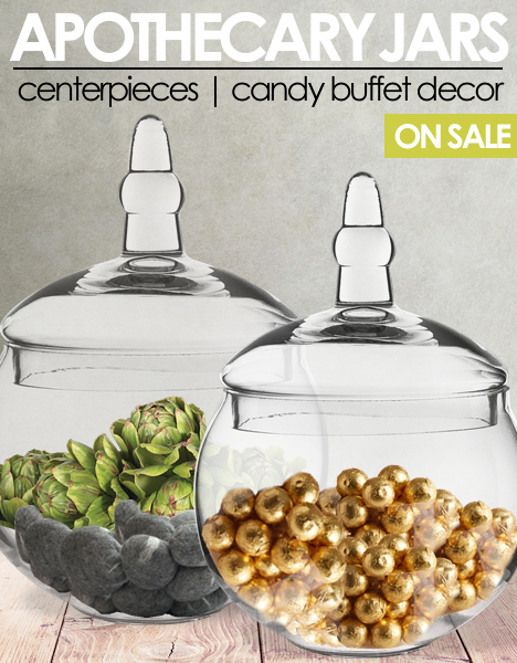 Glass Apothecary Candy Buffet Jars
