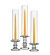 Glass Candle Holder 3.25", 4.5", 6.25" with Top Fitment Glass Tubes (Multiple Sizes) Free Shipping