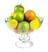 Glass Footed Fruit Bowl H-8.5" D-12" Pedestal Compote Vase