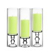 Glass Candle Holder 3.75", 4.5", 5.5" with Over Fitment Glass Tubes (Multiple Sizes) Free Shipping