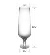 21.75" Decorative Champagne Flute Stem Glass Hurricane Vase (Free Shipping)