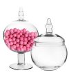 Set of 2 Glass Apothecary Jars Candy Buffet Containers - H: 16", 10"