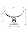 Glass Footed Fruit Bowl H-6" D-8" Terrarium Kitchen Pedestal Centerpiece