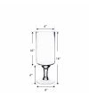 Glass Pedestal Candle Holder. H-16", Opening-6", Pack of 2