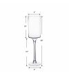 Glass Pedestal Candle Holder. H-20", Opening-6", Pack of 2