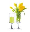 Glass Pedestal Candle Holder. H-20", Opening-6", Pack of 2