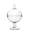 Set of 2 Glass Apothecary Jars Candy Buffet Containers - H: 16", 10"