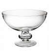 Glass Footed Fruit Bowl H-8.5" D-12" Pedestal Compote Vase