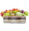 4" Square Glass Wedding Vase with 10"x10" Opening