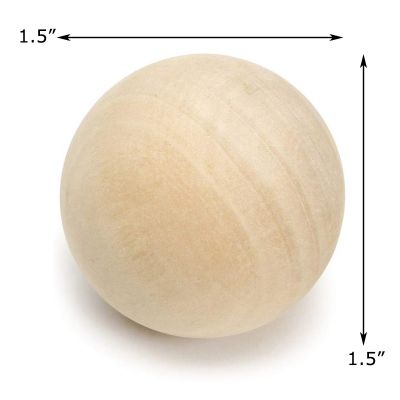 1.5" Decorative Wood Ball for Craft