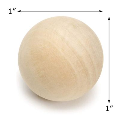1" Decorative Wood Ball for Craft