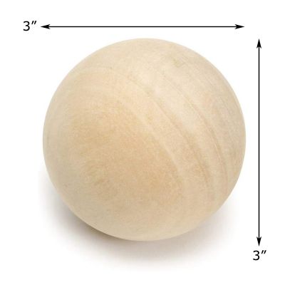3" Decorative Wood Ball for Craft