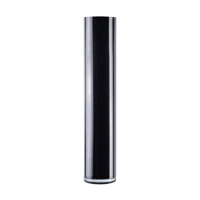 20" Decorative Black Glass Cylinder Vase