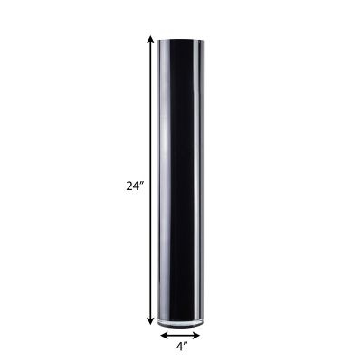 24" Decorative Black Glass Cylinder Vase