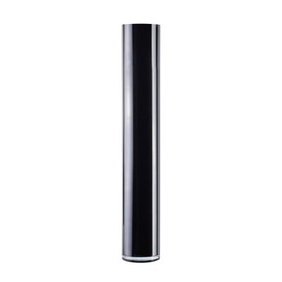 24" Decorative Black Glass Cylinder Vase