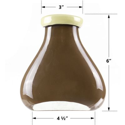 15" Decorative Olive Green Glass Vase