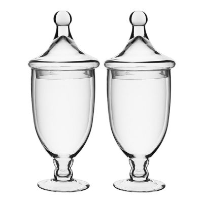 9.5 Inch Tall Clear Apothecary Jar Candy Buffet Container