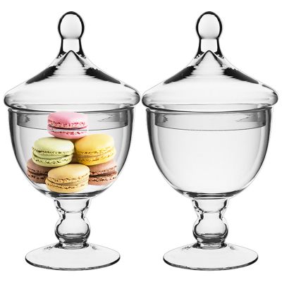 9.5 Inch Tall Clear Apothecary Jar Candy Buffet Container