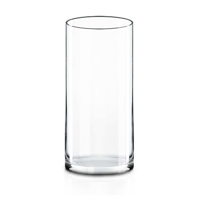 12" Decorative Glass Cylinder Vase