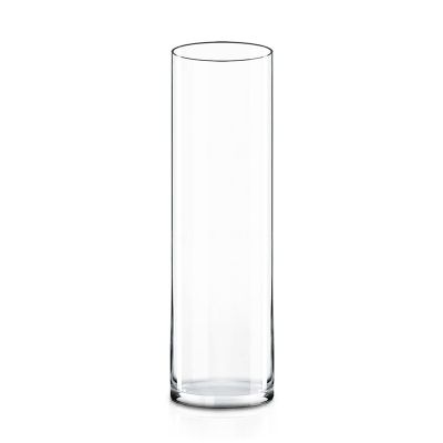 16" Decorative Glass Cylinder Vase
