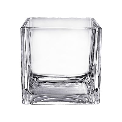 6" Decorative Cube Glass Vase
