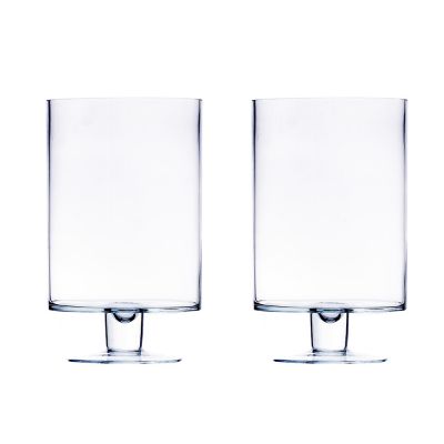 H-6", D-3.75", Contemporary Short Stem Glass Candle Holder