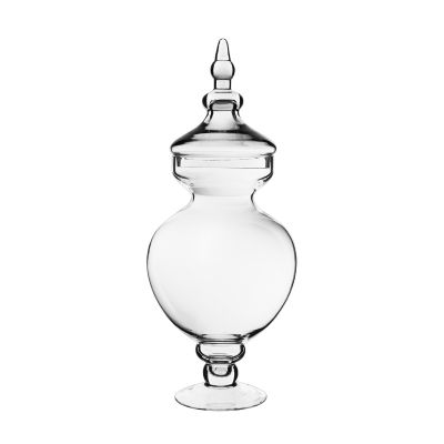 Jumbo Glass Apothecary Jars Candy Buffet Containers - H: 13.5", 21.5", 15"