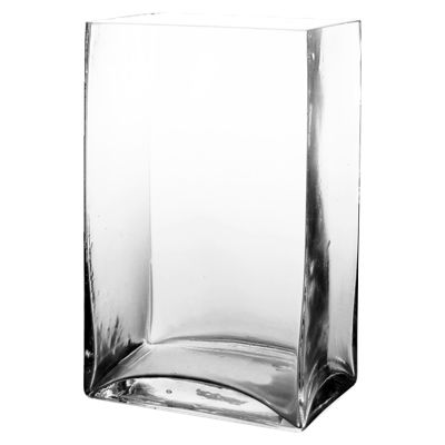 9.5" Rectangular Glass Vase