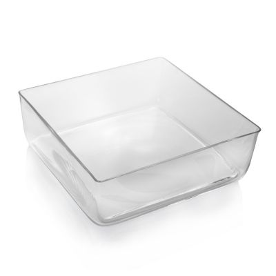 4" Square Glass Wedding Vase with 10"x10" Opening