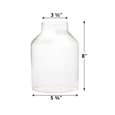 6 pcs Glass Chimney Shade Hurricane Candle Holder 8" x 5.75"