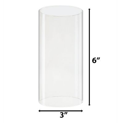 10" Hurricanes Candle Shade Chimney with 3" Open Ended Tube