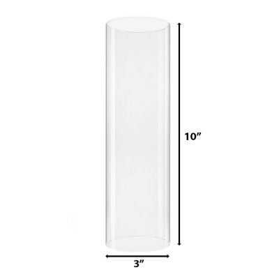 10" Hurricanes Candle Shade Chimney with 3" Open Ended Tube