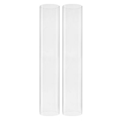 H-16", D-3" Open-Ended Glass Hurricane Candle Shade Chimney Tube