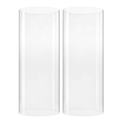 9.5" Hurricane Glass Tube 4" Open-Ended Candle Holder Flame Protector