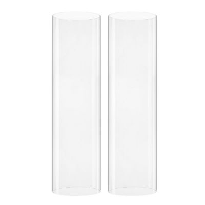 H-14", D-4" Open-Ended Glass Hurricane Candle Shade Chimney Tube