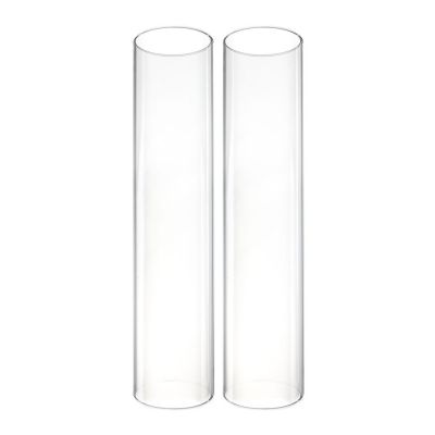 H-18", D-4" Open-Ended Glass Hurricane Candle Shade Chimney Tube