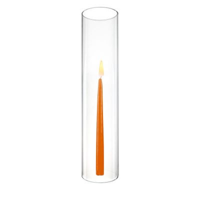 H-18", D-4" Open-Ended Glass Hurricane Candle Shade Chimney Tube