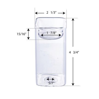 4.75" Tealight Square Glass Reversible Candle Holder