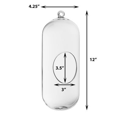 12" Glass Hanging Plant Terrarium Capsule Tealight Holder