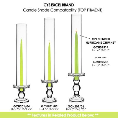 3.75" Bubble Glass Pillar, Taper Candle Holder