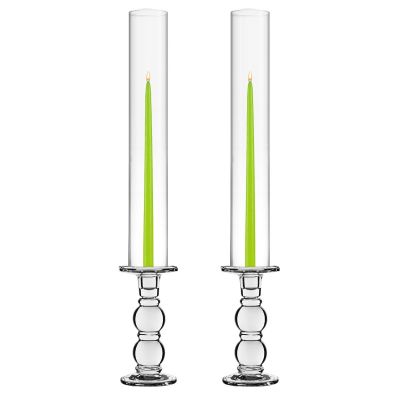 glass candle holder open ended bottomless chimney tubes