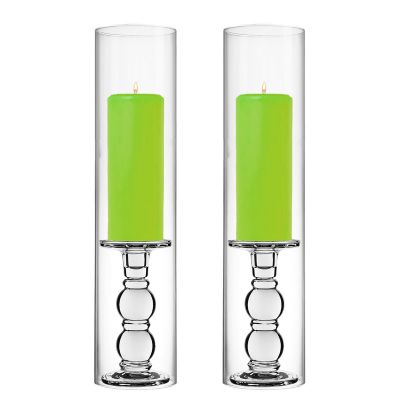 glass candle holder open ended bottomless chimney tubes