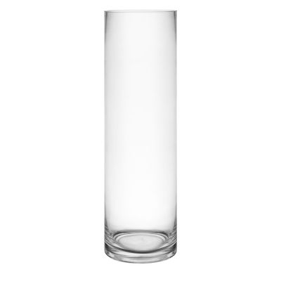 Clear Glass Cylinder Vase (H:14" D:4")