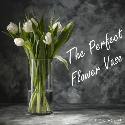 12" Decorative Glass Cylinder Vase