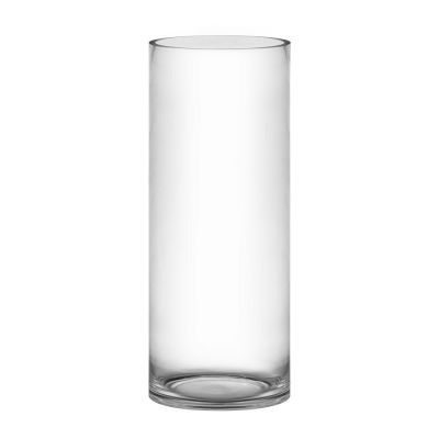 16" Decorative Glass Cylinder Vase