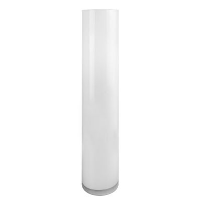 32" Decorative White Glass Cylinder Vase