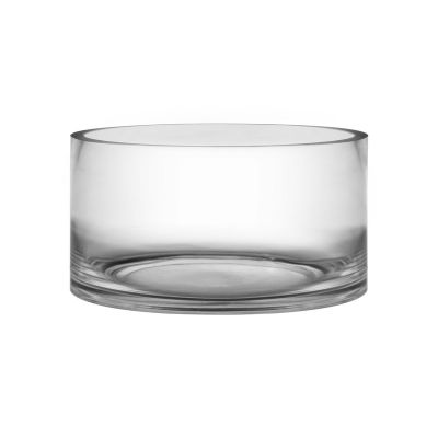 8" Decorative Glass Cylinder Candle Holder Vase