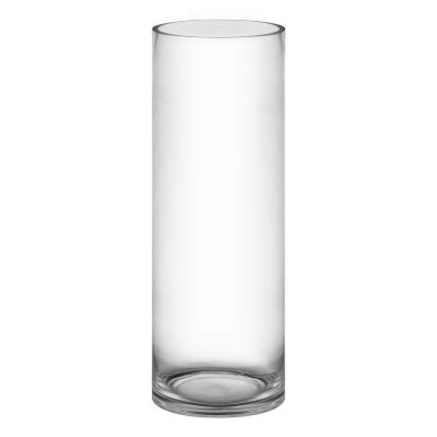 22" Decorative Clear Glass Cylinder Vase