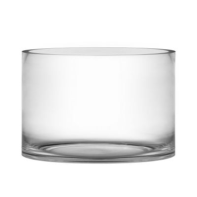 12" Decorative Clear Glass Cylinder Vase