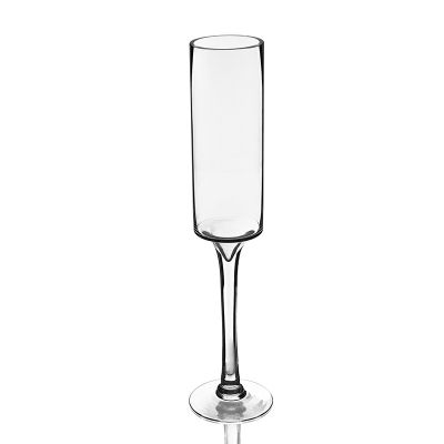 20" Contemporary Glass Long Stem Candle Holder